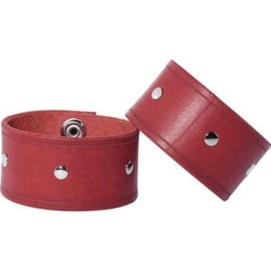 Simple Studded Leather Wrist Cuffs