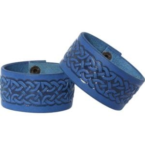 Embossed Celtic Knot Leather Wrist Cuffs