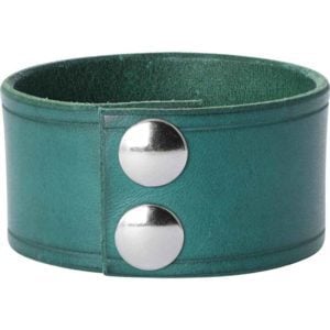 Leather Wrist Cuffs with Fleur de Lis