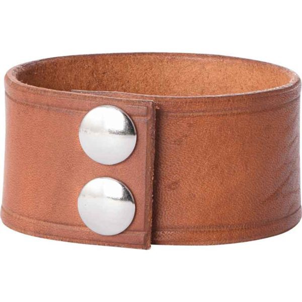 Leather Wrist Cuffs with Skull