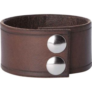 Leather Wrist Cuffs with Skull