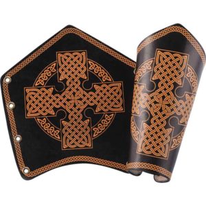 Celtic Cross Leather Arm Bracers