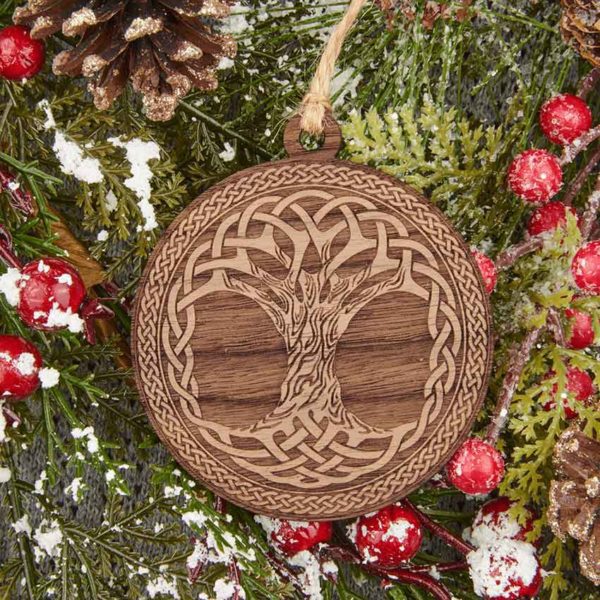 Celtic Tree of Life Wooden Christmas Ornament