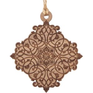 Medieval Filigree Wooden Christmas Ornament