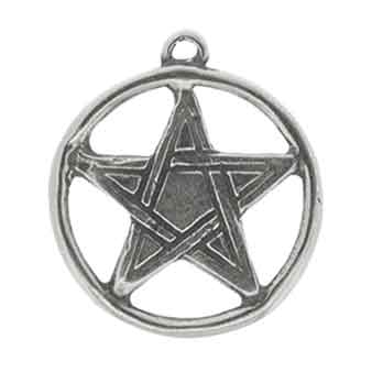 Filled Star Pentagram Necklace