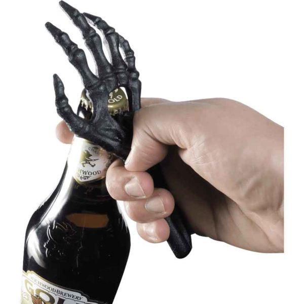 Black Skeletal Hand Bottle Opener