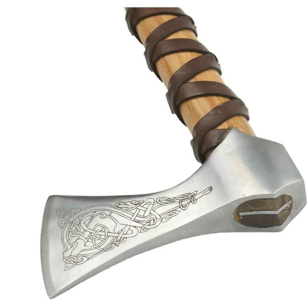 Etched Viking Warrior Axe