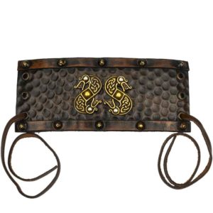 Serpents Viking Leather Cuff
