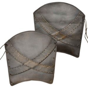 Padded Leather Banded Greaves