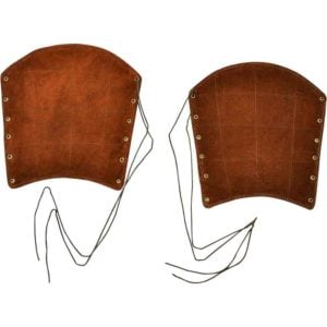 Padded Leather Banded Greaves