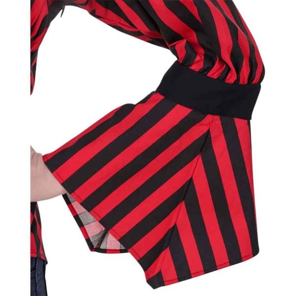 Felicia High-Low Striped Pirate Blouse