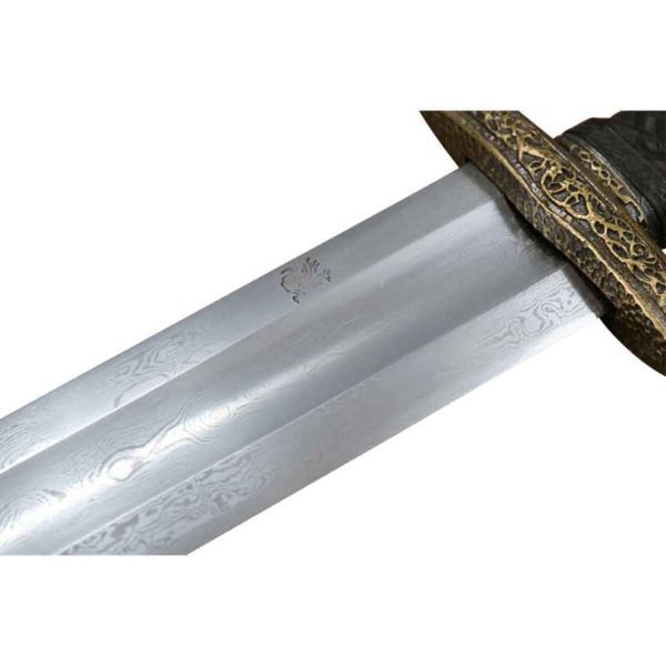 Damascus Einar Viking Sword with Scabbard and Belt