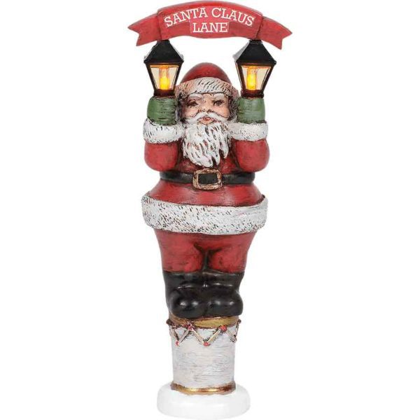 Vintage Santa Street Light - Christmas Village Lights by Department 56
