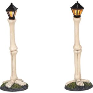 Femur Bone Street Lights - Halloween Village Lights by Department 56