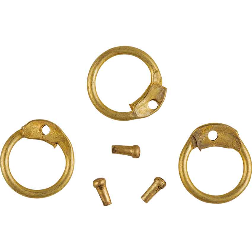 Chain Ring Riveted Brass Round Ring Round Riveted Chainmail Rings