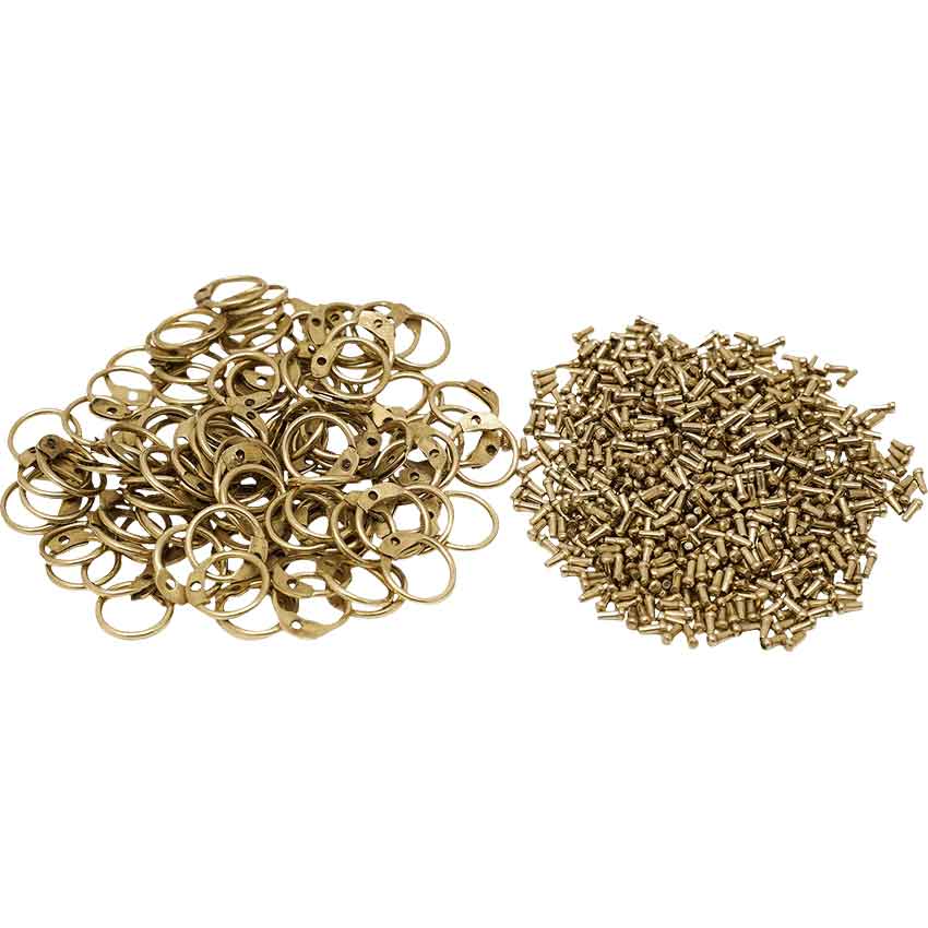 Round Chain Ring Brass Round Ring Round Riveted Chainmail Rings