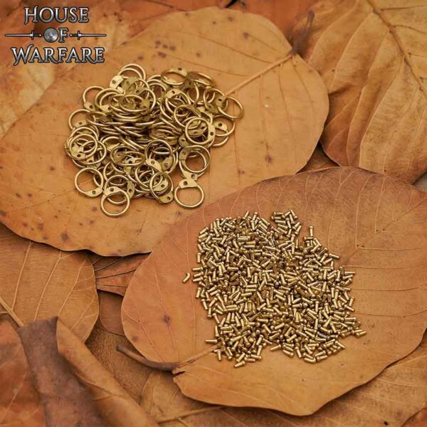 Brass Round Ring Round Riveted Chainmail Rings