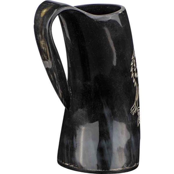 Howling Wolf Horn Tankard