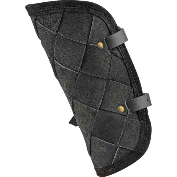 Viking Leather Bracers - Black