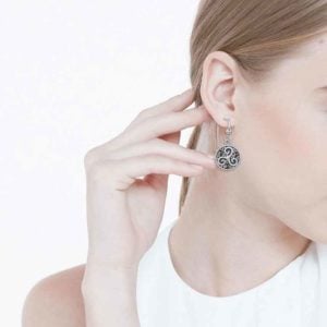 Celtic Spiral Triskele Silver Earrings