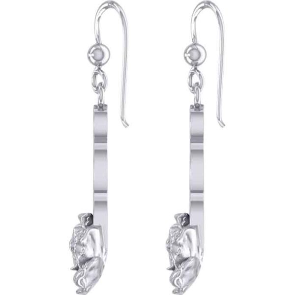 Celtic Trinity Rose Silver Earrings