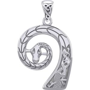 Silver Viking Ship Prow Pendant