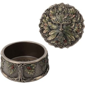 Winter Mistletoe Greenman Trinket Box