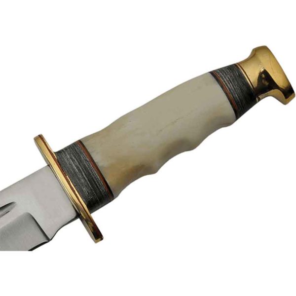 Bone and Pakkawood Hilt Bowie Knife