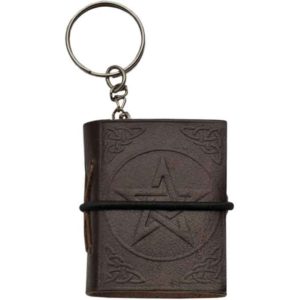 Brown Pentacle Journal Keychain