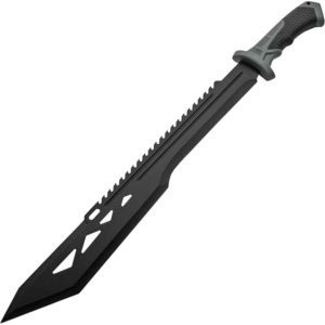 Cutout Black Sawback Machete