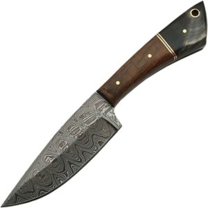 Walnut and Horn Skinner Knife