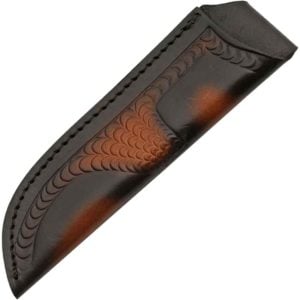 Wave Damascus Knife with Horn Handle