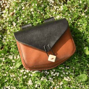 Black and Brown Medieval Belt Bag
