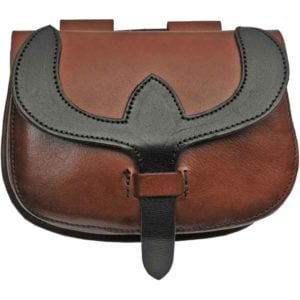 Brown and Black Medieval Belt Bag