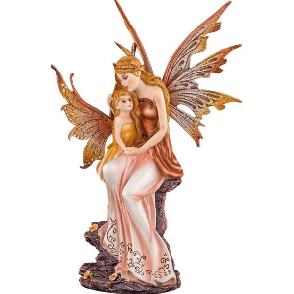 Mother and Child Fairy Statue