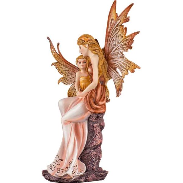 Mother and Child Fairy Statue