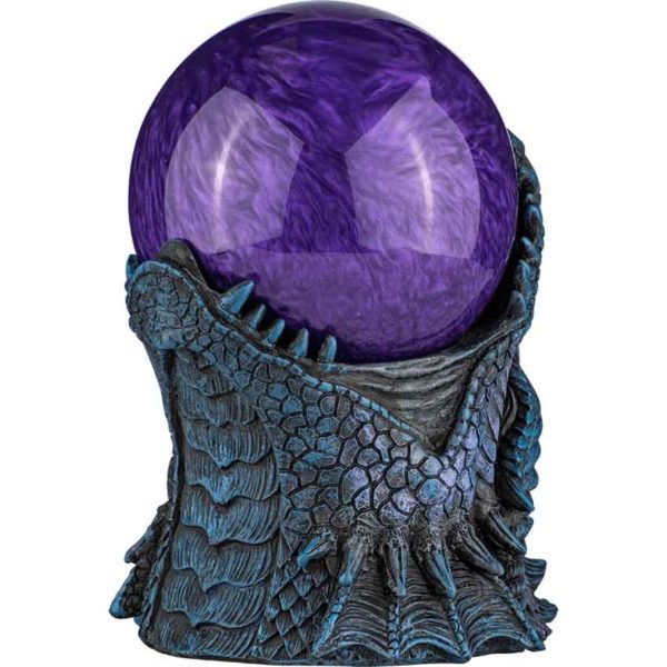 Dragon Head Purple Orb Statue