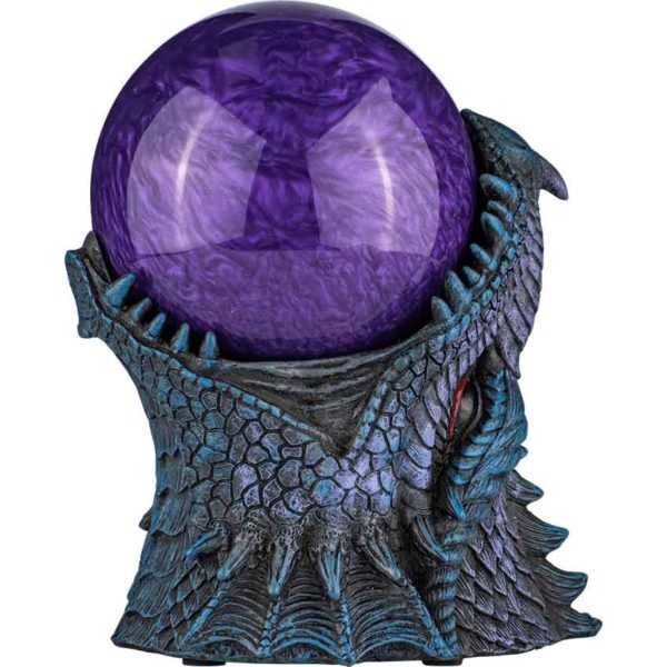 Dragon Head Purple Orb Statue