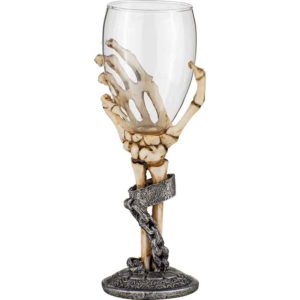 Chained Skeleton Hand Wine Glass