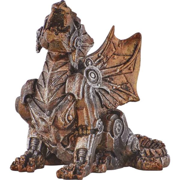 Geared Steampunk Dragon Statue