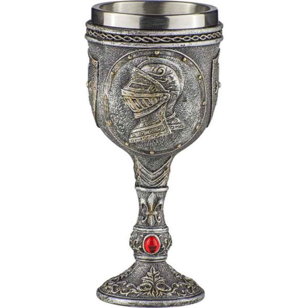 Medieval Knight Helmet Goblet