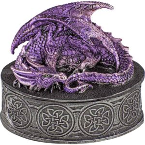 Celtic Purple Dragon Trinket Box