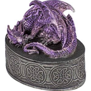 Celtic Purple Dragon Trinket Box