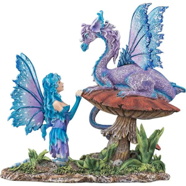 Fairy and Companion Dragon Statue