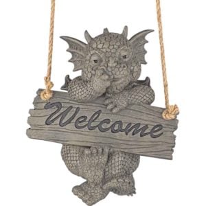 Welcome Sign Dragon Garden Statue