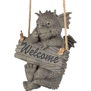 Welcome Sign Dragon Garden Statue