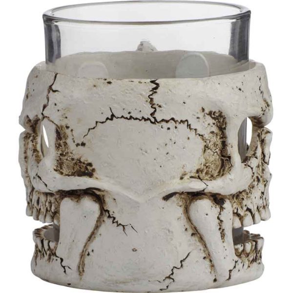 Grinning Skull Glass Cup