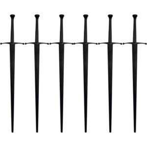 Synthetic Longsword Black Blade - 6-Pack