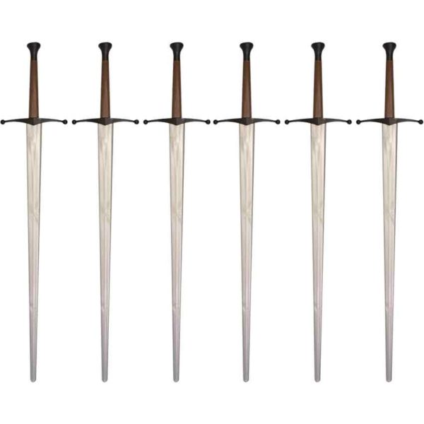 Synthetic Longsword Silver Blade - 6-Pack