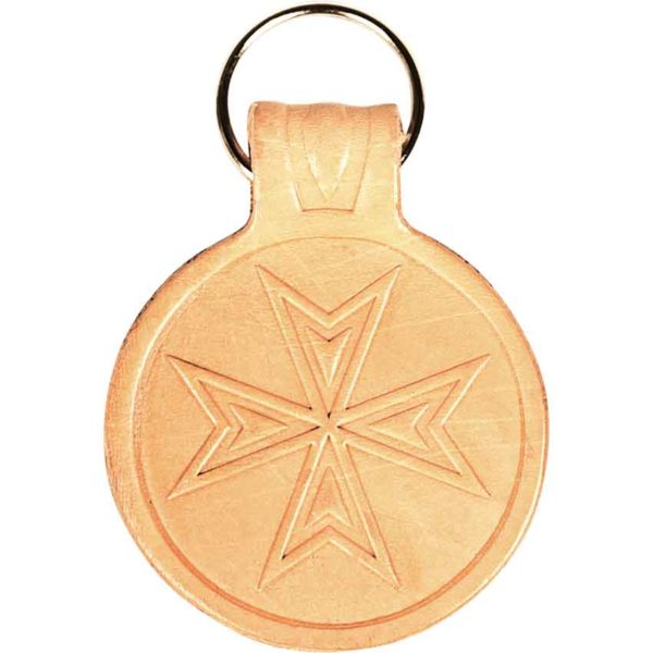 Templars Cross Leather Key Chain
